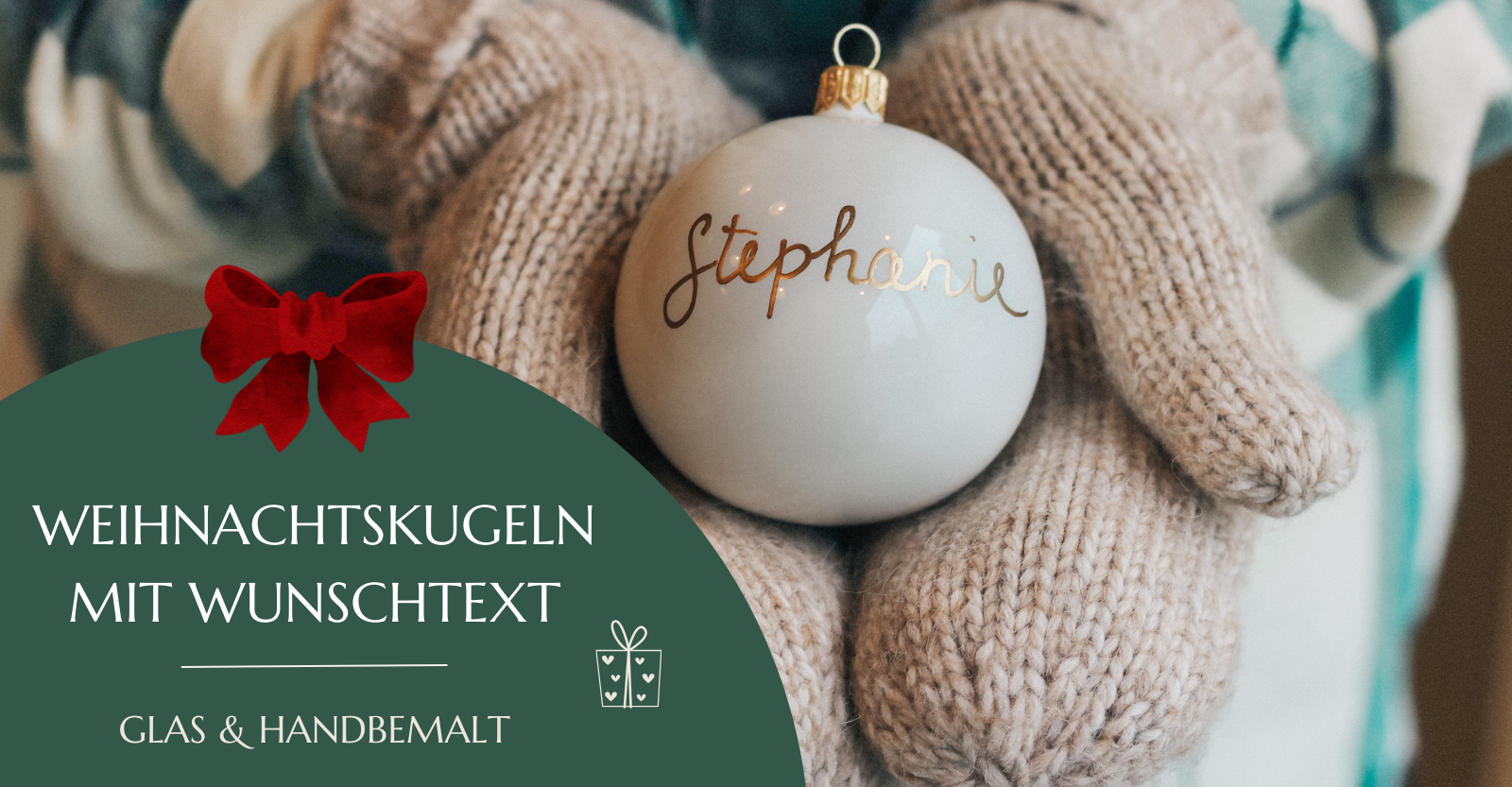 Weihnachtskugeln mit Wunschtext