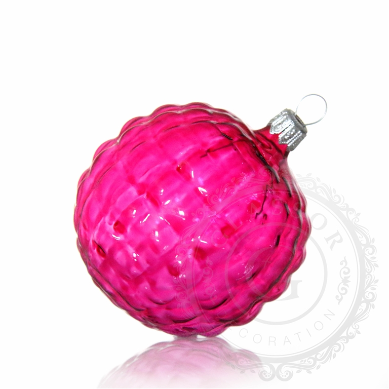 Weihnachtskugel klar Rosa
