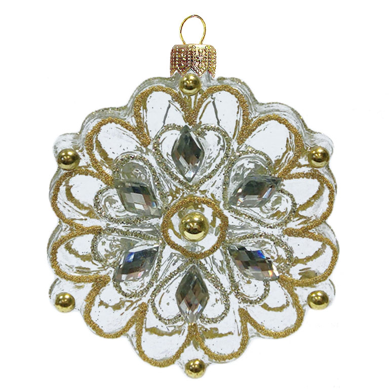 Flocke mit goldenem Dekor