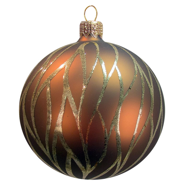 Weihnachtskugel Braun Gold Dekor
