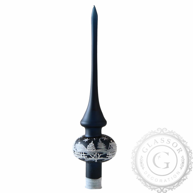 Christbaumspitze 1 Kugel,dunkel blauer matt
