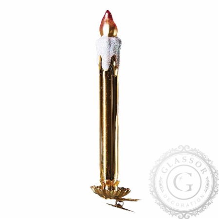 Christbaumschmuck - Kerze goldgelb