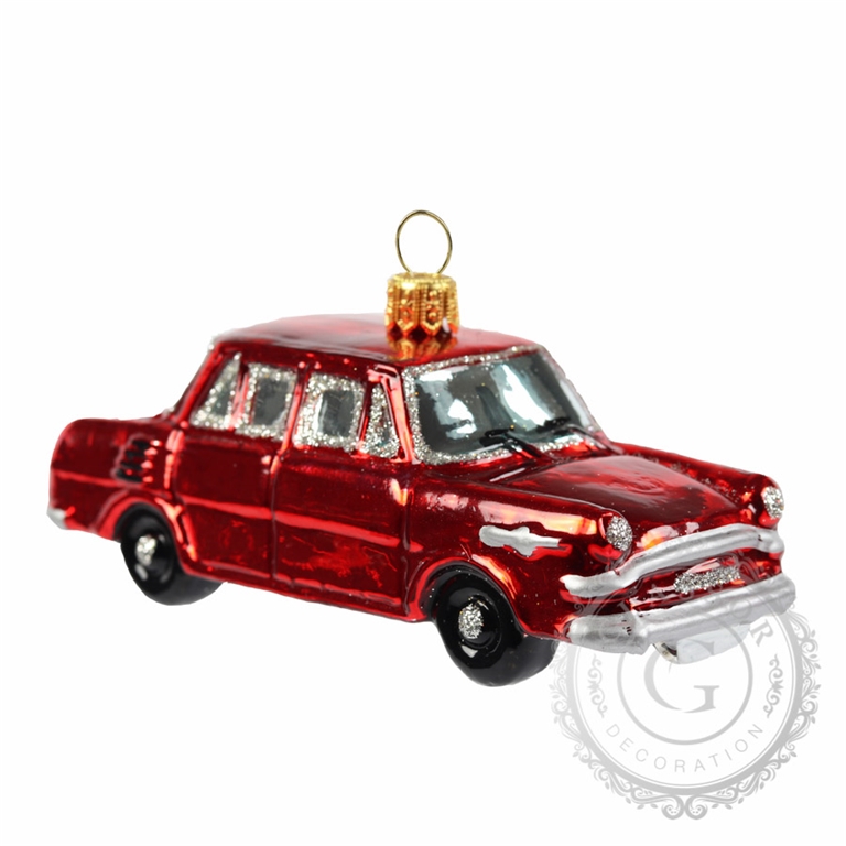 Weihnachtsschmuck Auto Rot groß
