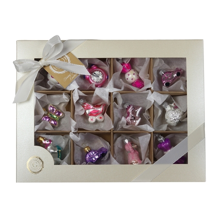 Set mit 12 Mini-Ornamenten für Mädchen