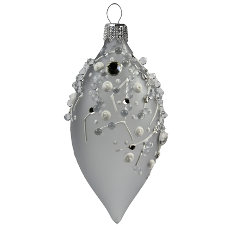 Grau mattes Glas Olive mit gefrorenen Regentropfen Dekor