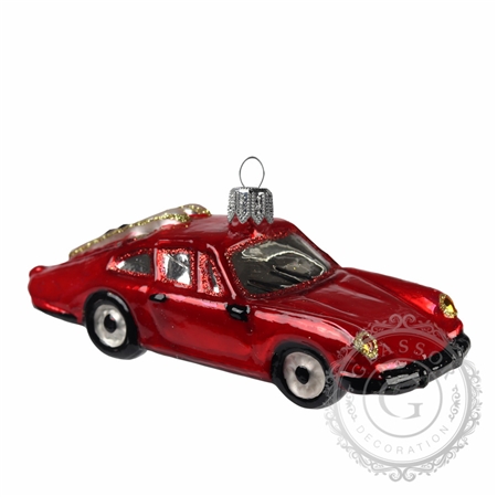 Rotes Auto mit Skiern | Decor-by-Glassor.cz