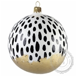 Weiße Weihnachtskugel mit dalmatinischem Dekor Weiße Weihnachtskugel mit dalmatinischem Dekor