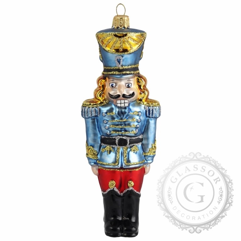 Weihnachtsfigur Nussknacker Blau