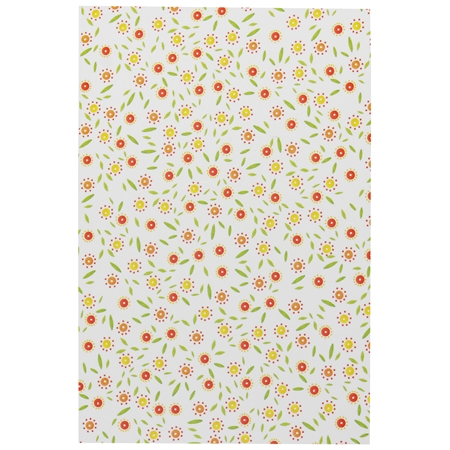 Osterkarte mit bunten Blumen