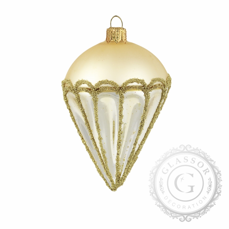 Glaskugel goldener Diamant