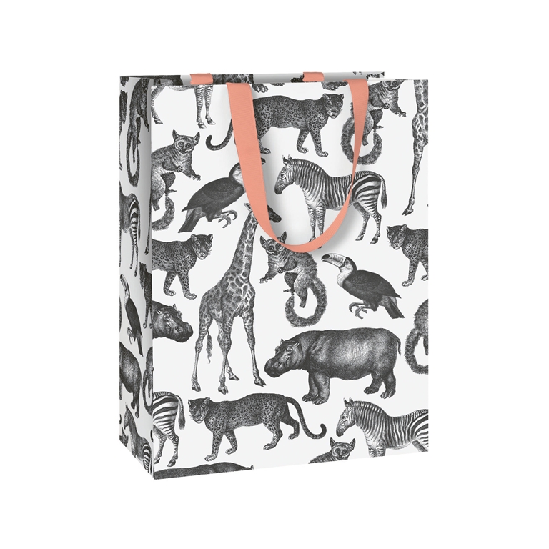 Schwarzweiss Zoo Geschenktasche