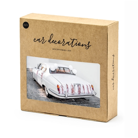Hochzeitsauto Dekorationsset JUST MARRIED