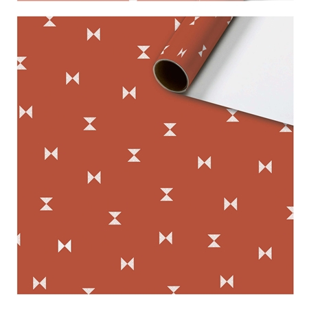 Geschenkpapier rot mit Schmetterlingen