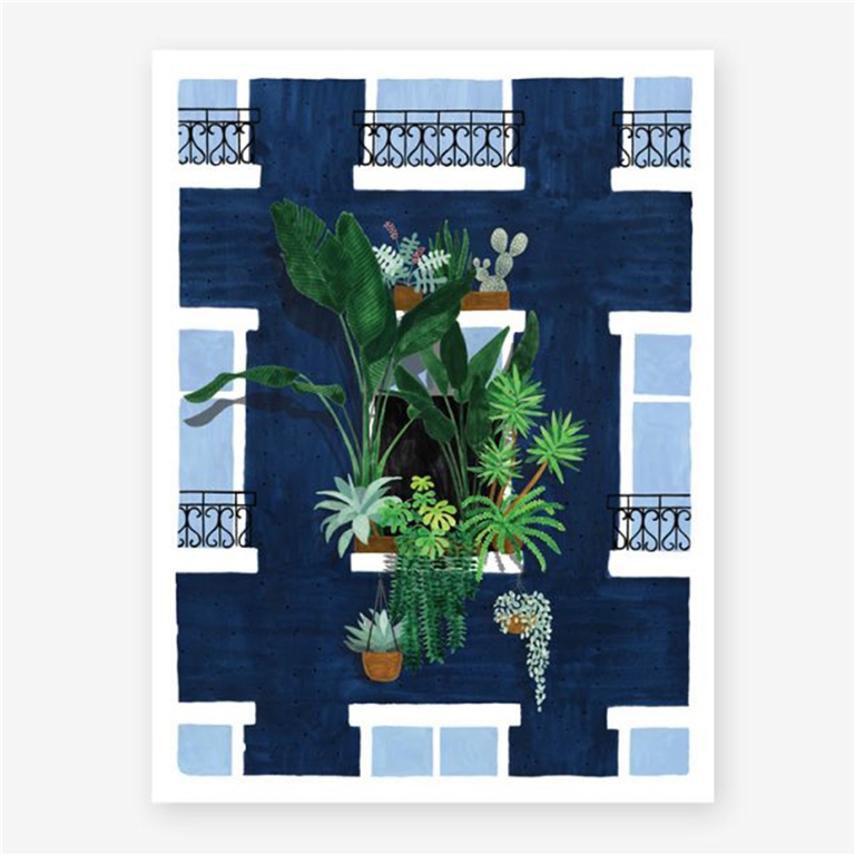 Poster Balkon voller Blumen