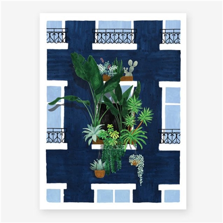 Poster Balkon voller Blumen