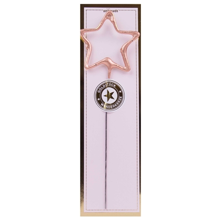 Geburtstag rosa-goldener Stern Wunderkerze