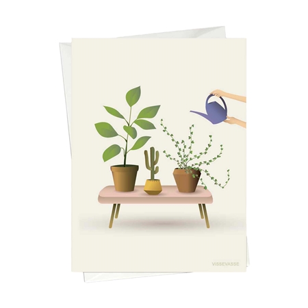 Grußkarte mit Zimmerpflanzen