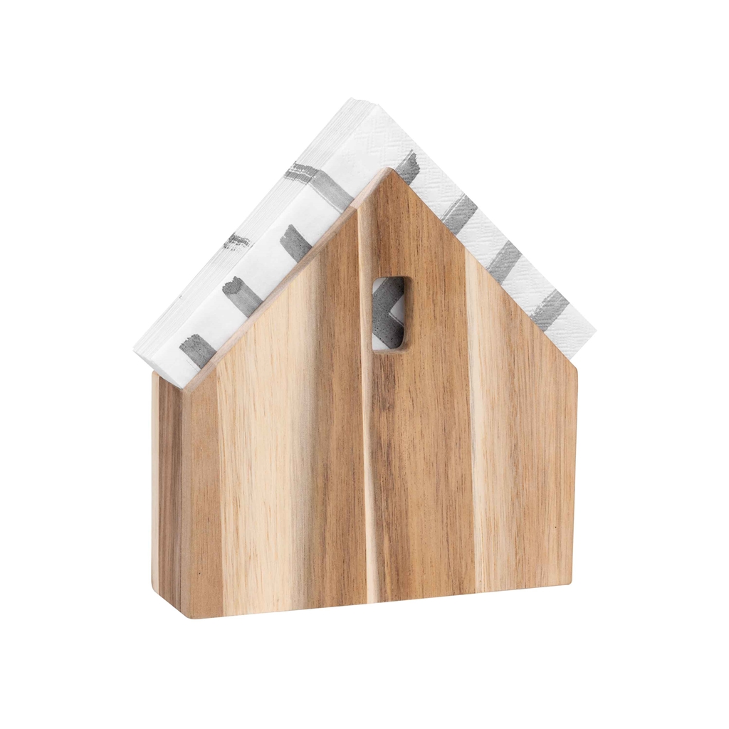 Serviettenhalter aus Holz kleines Haus