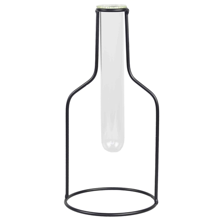 Design Vase - Reagenzglas mit Metallständer Größe XL