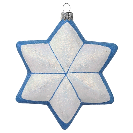 Großer weißer-blauer Stern