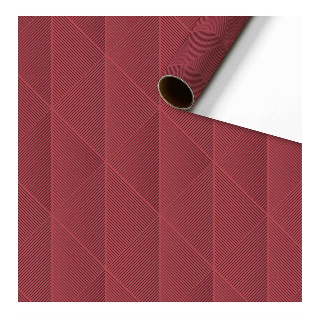 Rotes Geschenkpapier mit geometrischem Muster