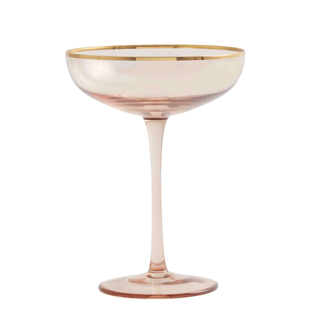 Rosa Champagnerglas
