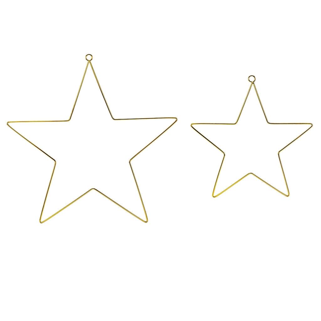 Hängende goldene Sterne 2 Stücke