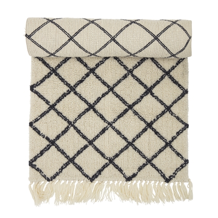 Wollteppich mit geometrischem Muster
