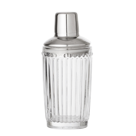 Glas Cocktail Shaker Silber