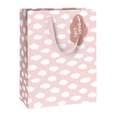 Geschenktasche BABY GIRL mit Wolken