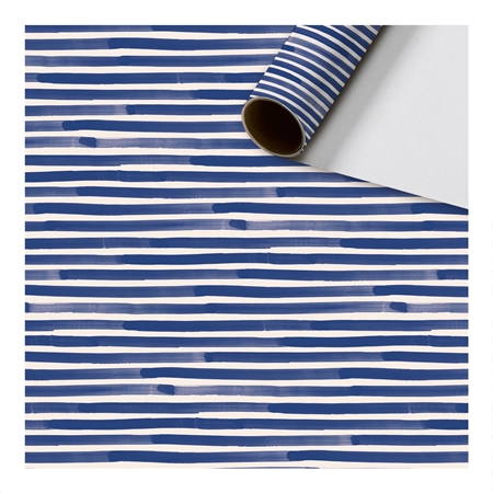 Geschenkpapier blaue Streifen