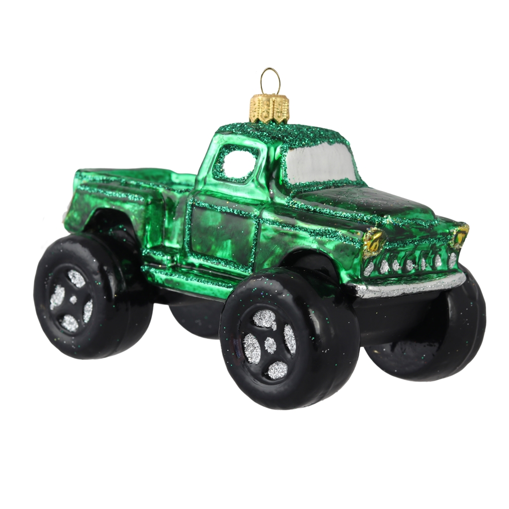 Weihnachtsdekoration Monster Truck Grün