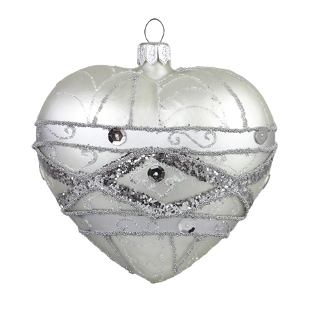 Silbernes Herz mit Strass