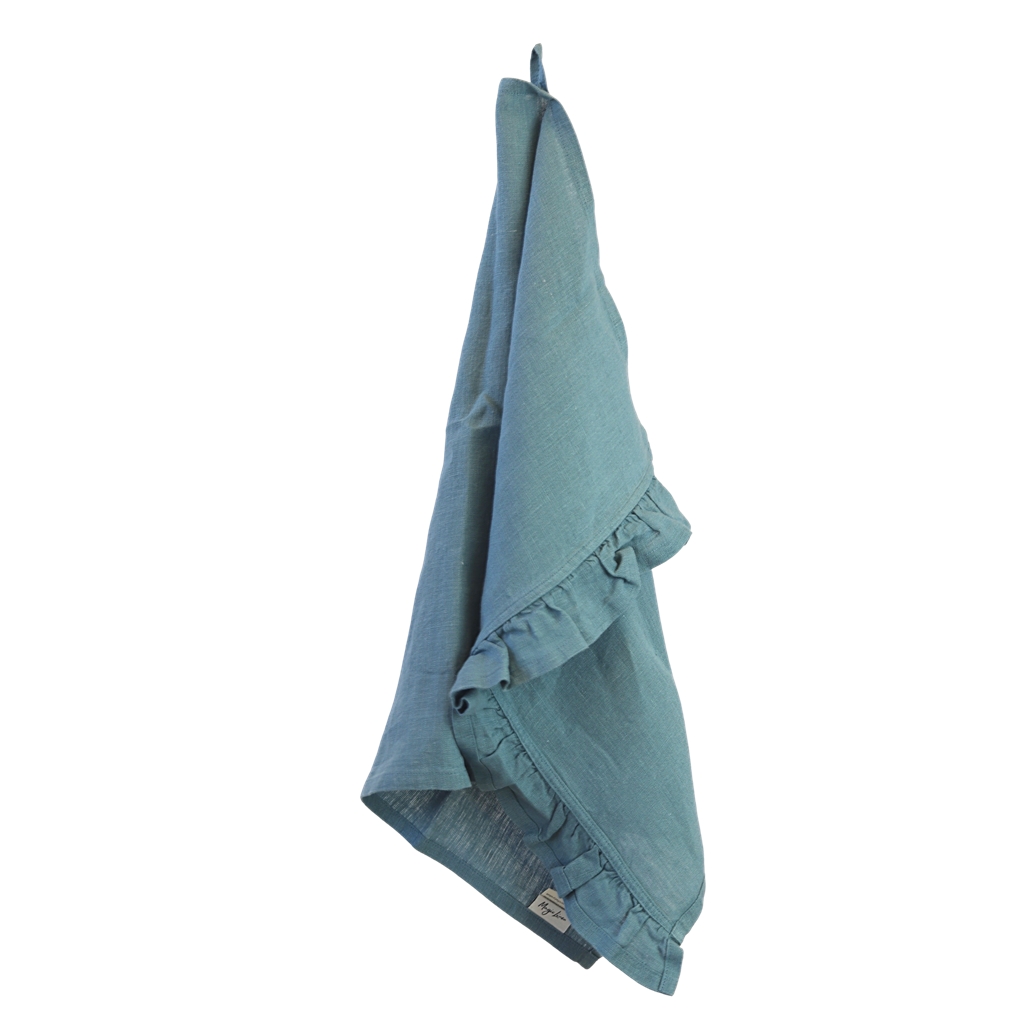 Blaues Leinen Küchentuch