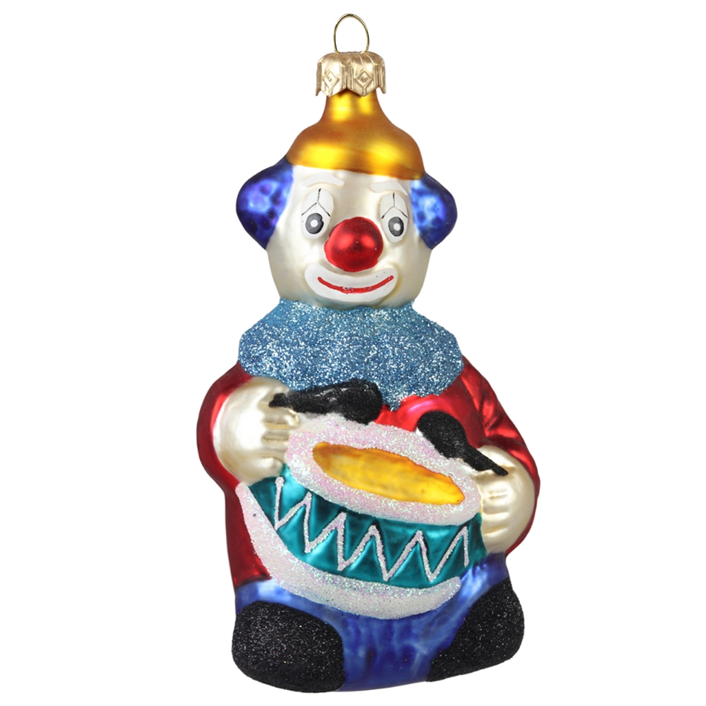 Clown mit blauer Trommel