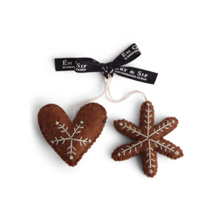 Filz Lebkuchen Herz und Stern