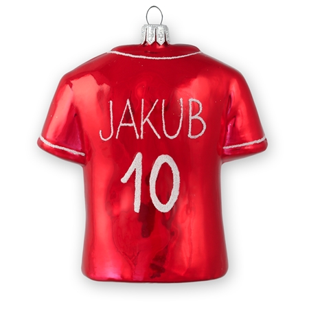 Fußballtrikot rot mit Aufschrift