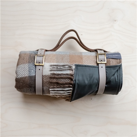 Outdoor Wollpicknickdecke neutrale Farben