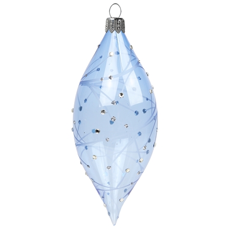 Transparente blaue Glasträne mit sanfte Zweige Dekor