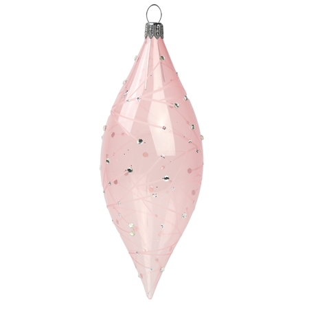 Transparente rosa Glasträne mit sanfte Zweige Dekor