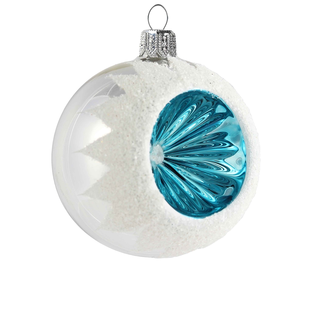 Weihnachtskugel mit blauem Reflektor