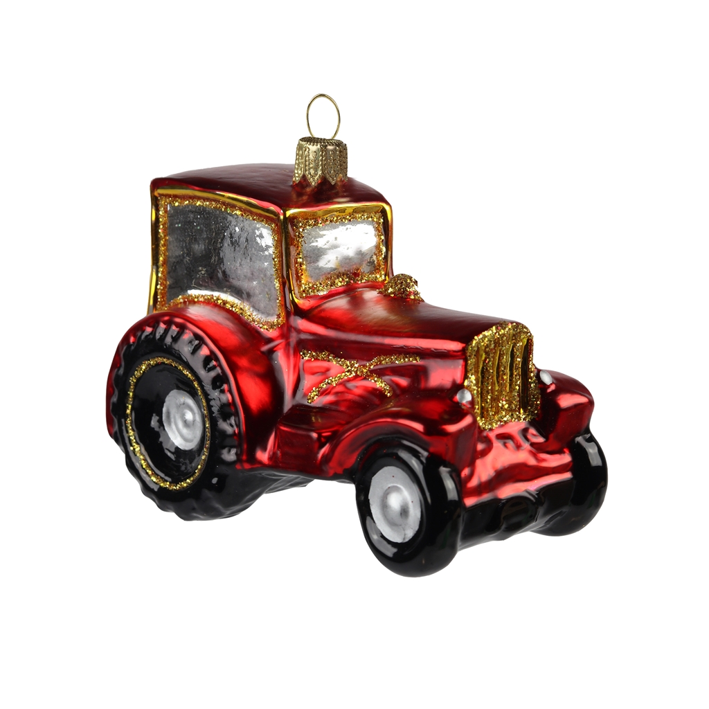 Weihnachtsdekoration Traktor Rot