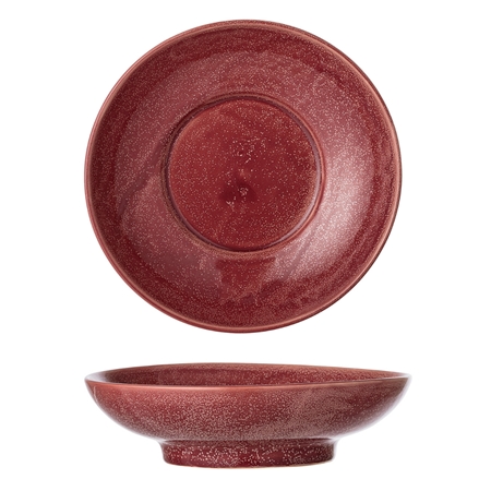 Servierschale aus Keramik rot glasiert