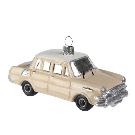 Mattes Pastellbeige Veteranenauto