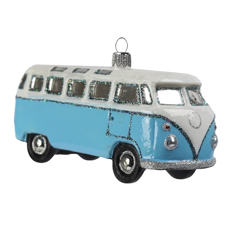 Hellblauer Retro Kleintransporter