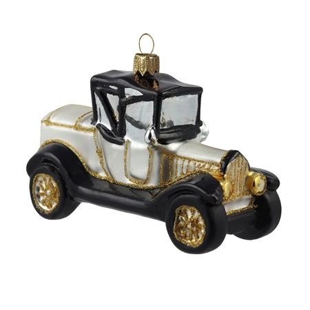 Weihnachtsschmuck Auto Oldtimer Silber
