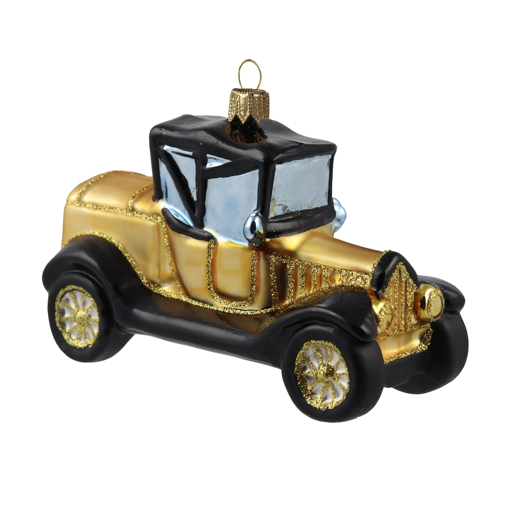 Weihnachtsschmuck Auto Oldtimer Gold