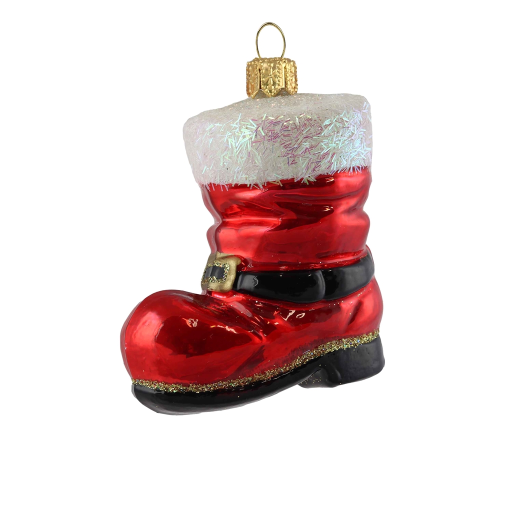 Weihnachtsglasfigur Nikolausstiefel