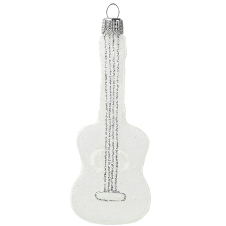 Glasschmuck silberne Gitarre