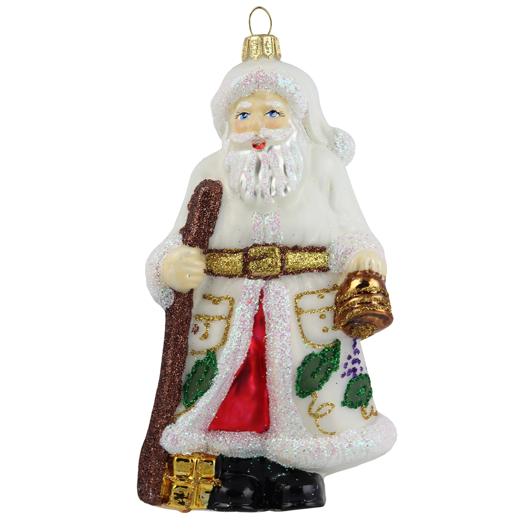 Nikolaus in weißem Mantel